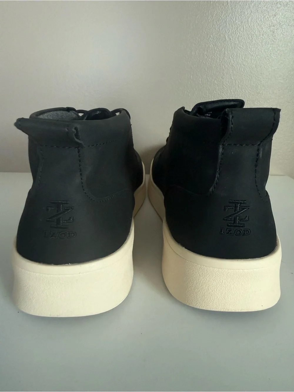 Izod Men's Palmer Casual Chukka Boot‎ 1815298 Black White New in Box Size 11